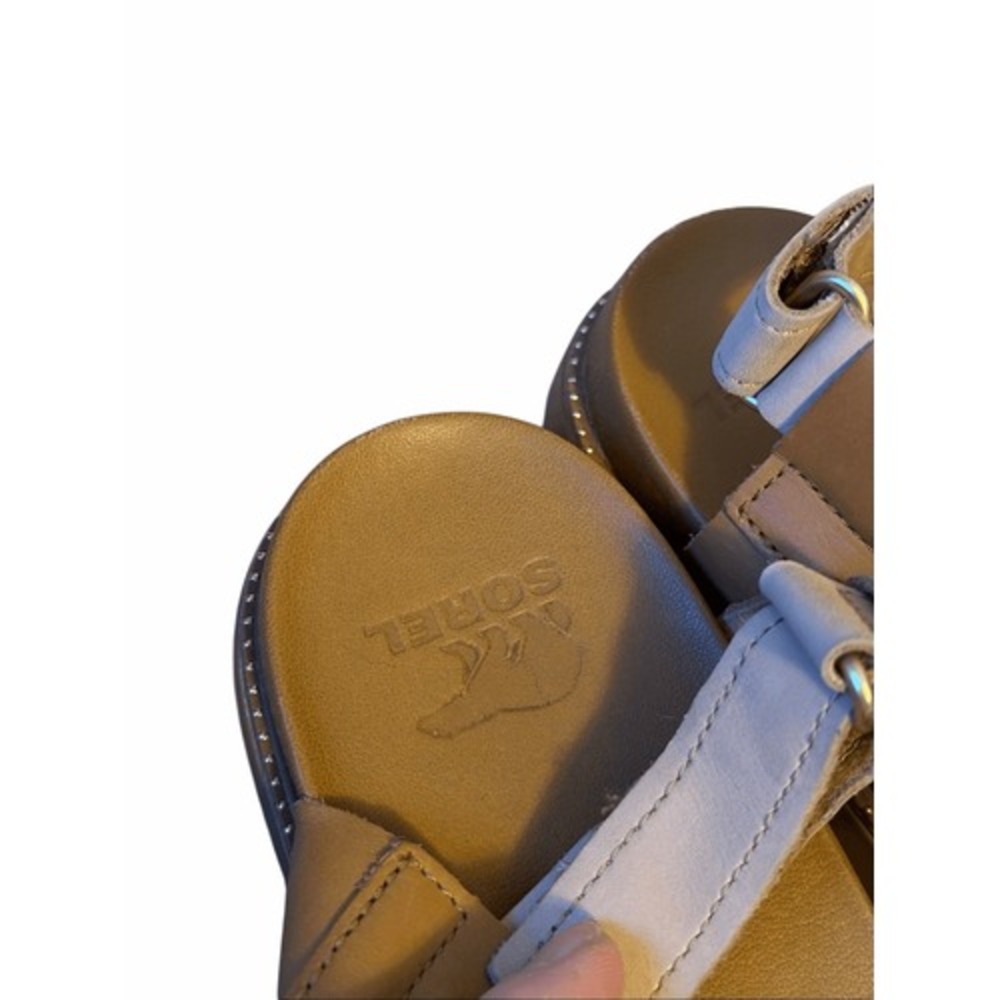Sorel Sandals Roaming Crisscross Leather Slingback Open Toe Tan Brown size 7.5 - Picture 7 of 10